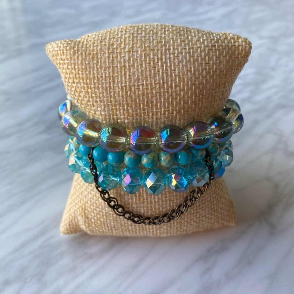 Natural Stone Beaded Bracelet Stack